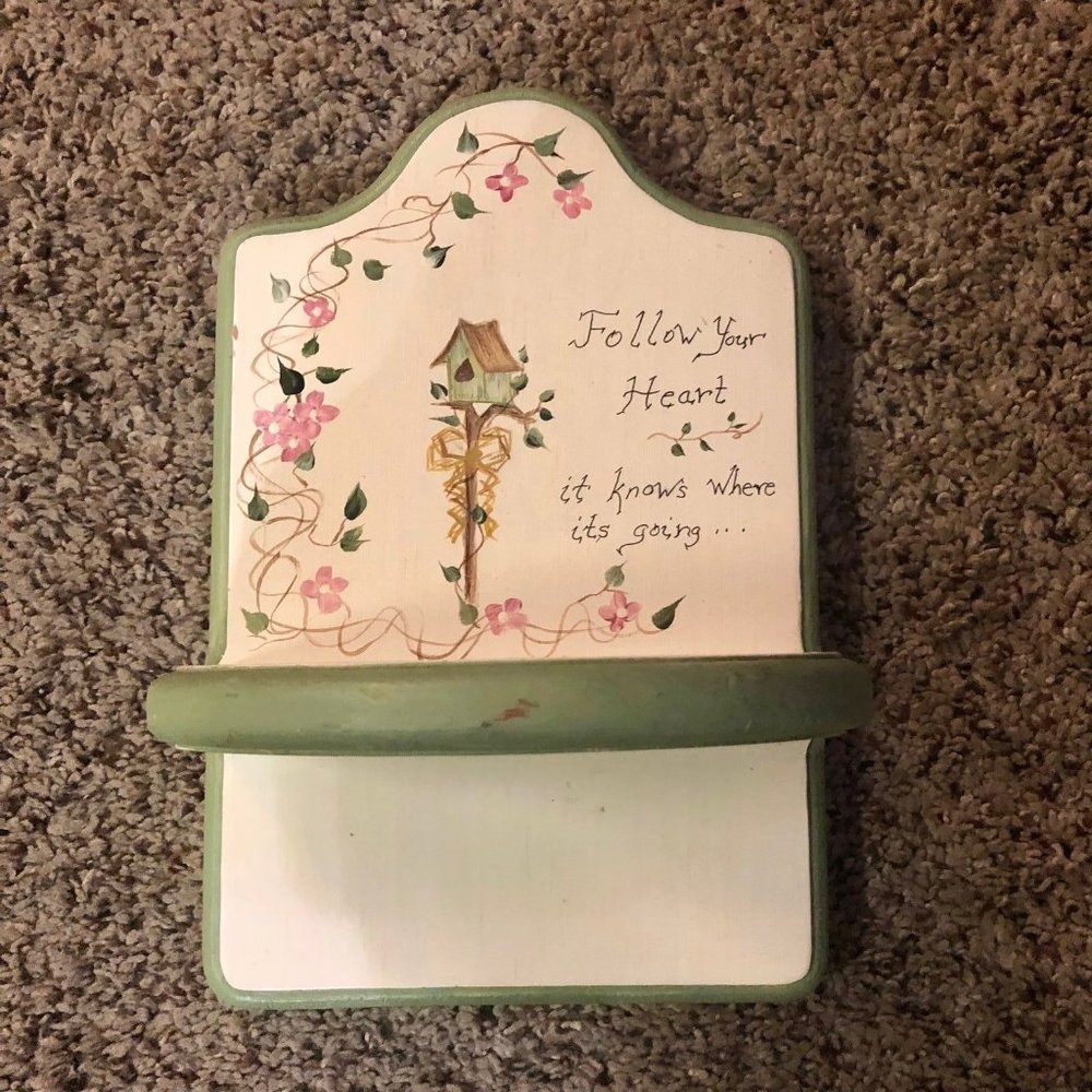 Follow Your Heart it Knows Where It is Going… Candle Shelf Used